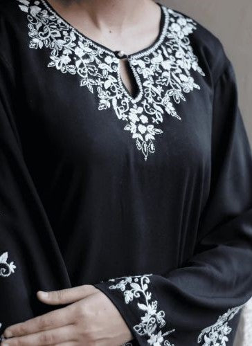 Classic Black - Hand Embroidered Shirt - Pret - Winter Marina