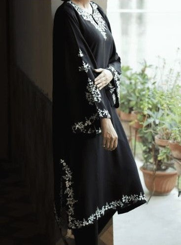 Classic Black - Hand Embroidered Shirt - Pret - Winter Marina