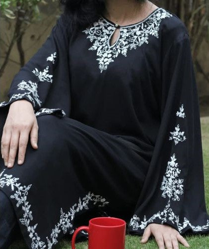 Classic Black - Hand Embroidered Shirt - Pret - Winter Marina